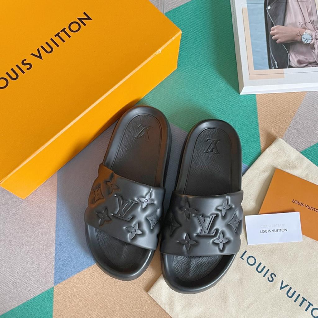 Louis Vuitton Waterfront Sandals Black - vstockx