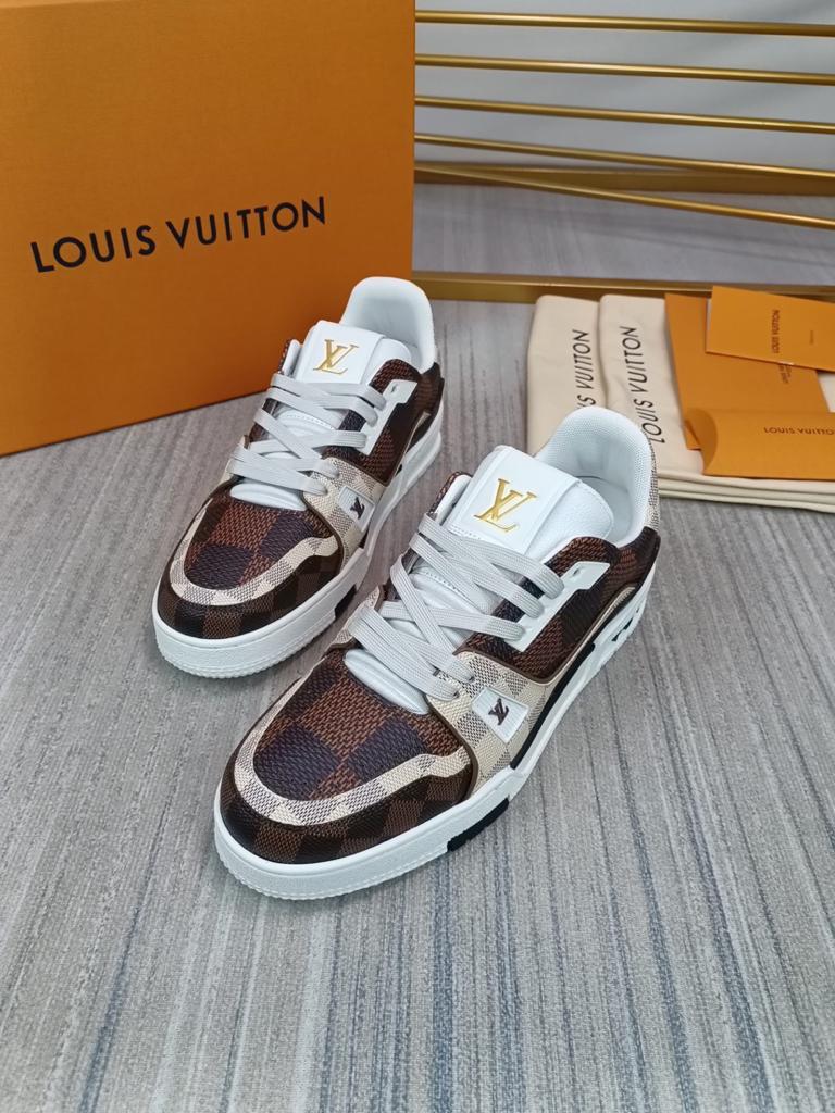 Louis Vuitton LV Trainer #54 Damier Ebene Multi - vstockx