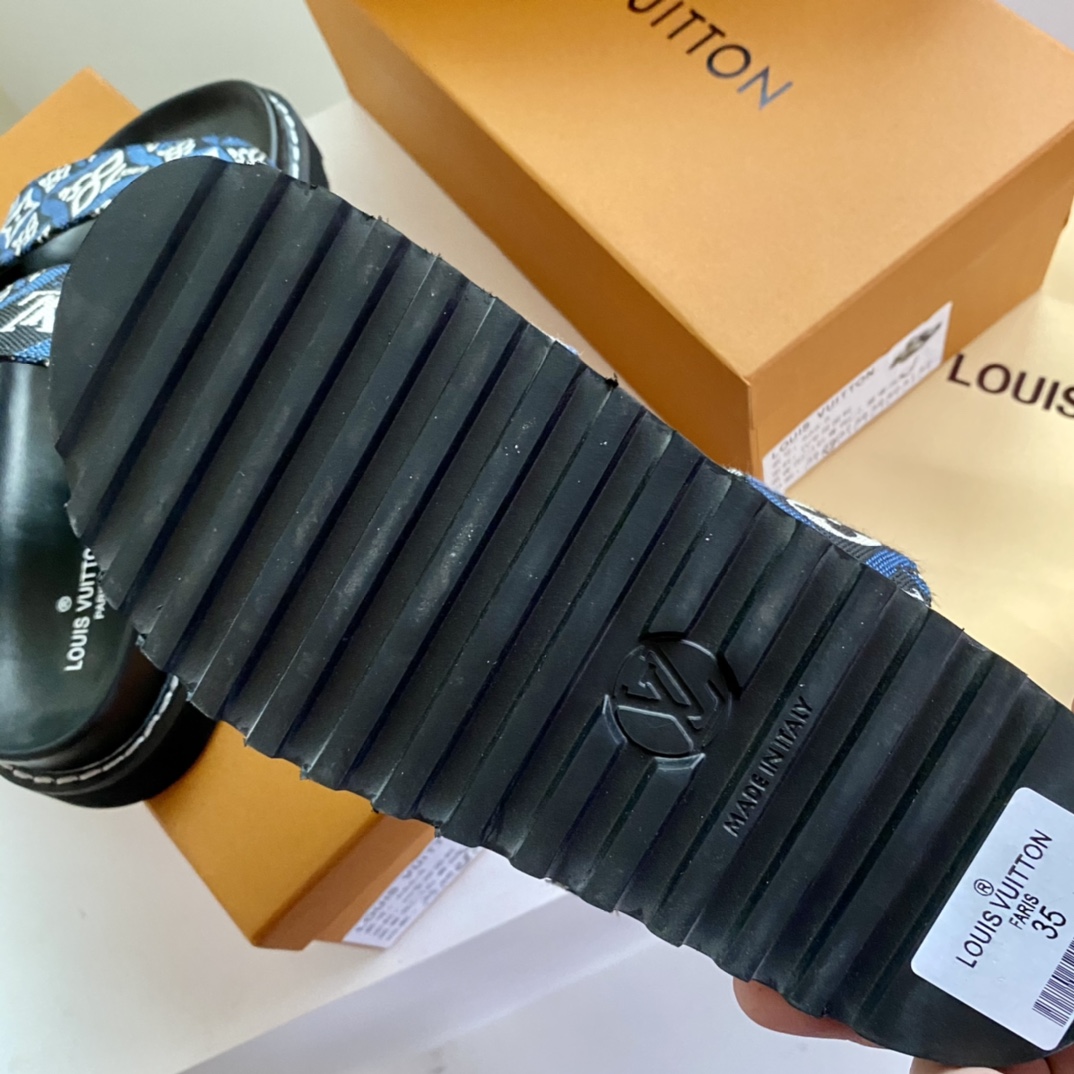 Louis Vuitton PASEO FLAT COMFORT SANDALS WOMEN 6 - vstockx