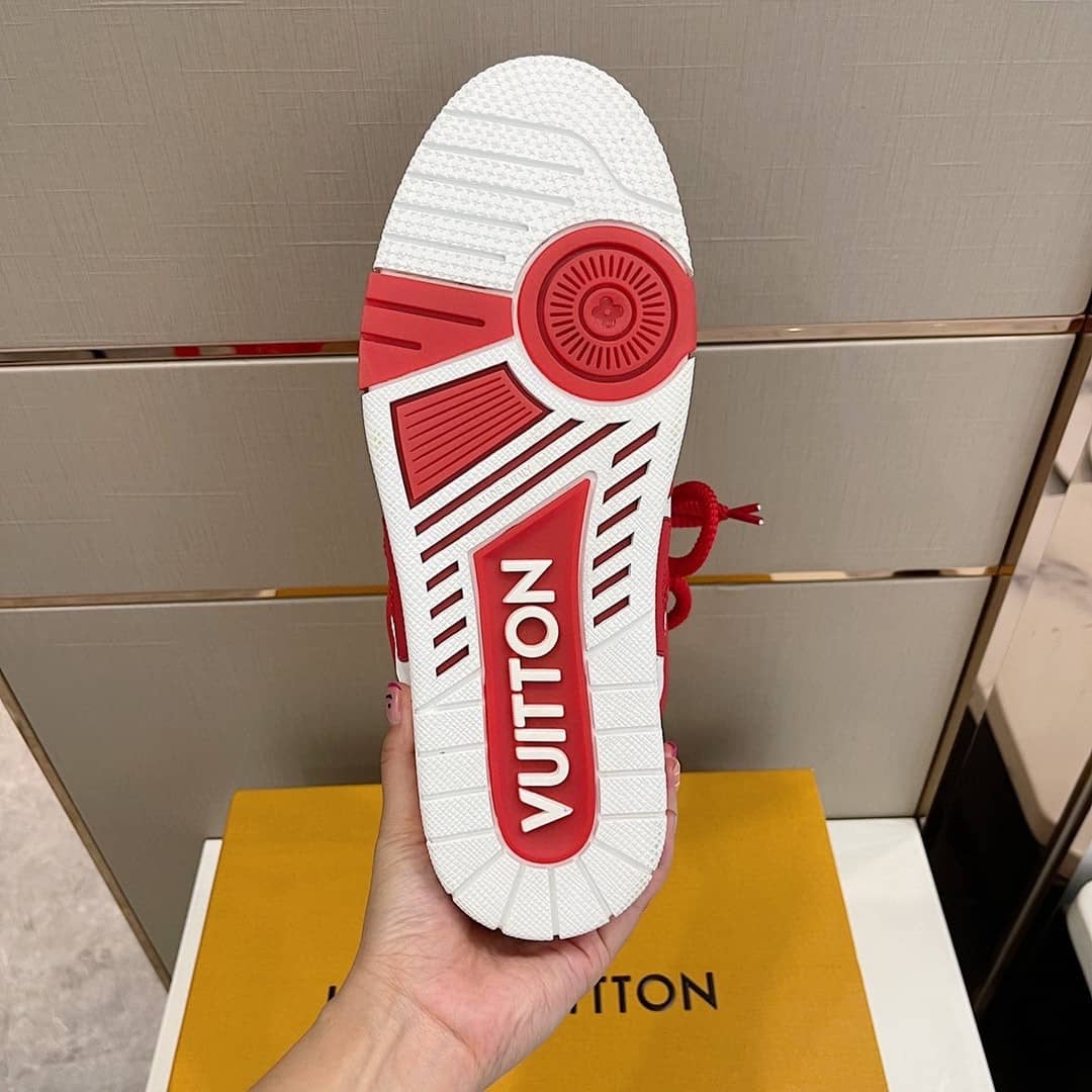 Louis Vuitton LV Skate Sneaker Red White - vstockx