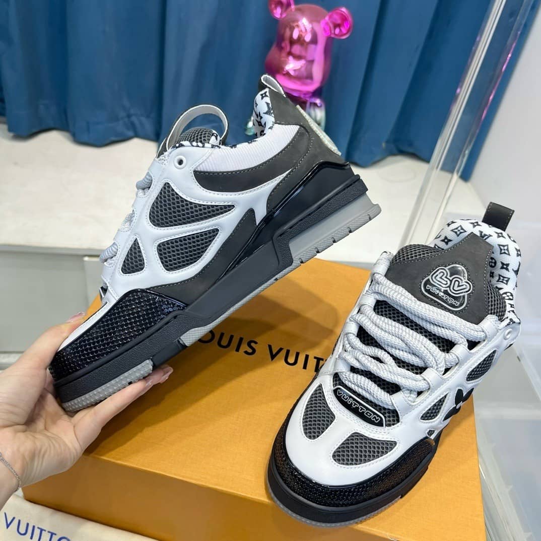Louis Vuitton LV Skate Sneaker Grey White - vstockx