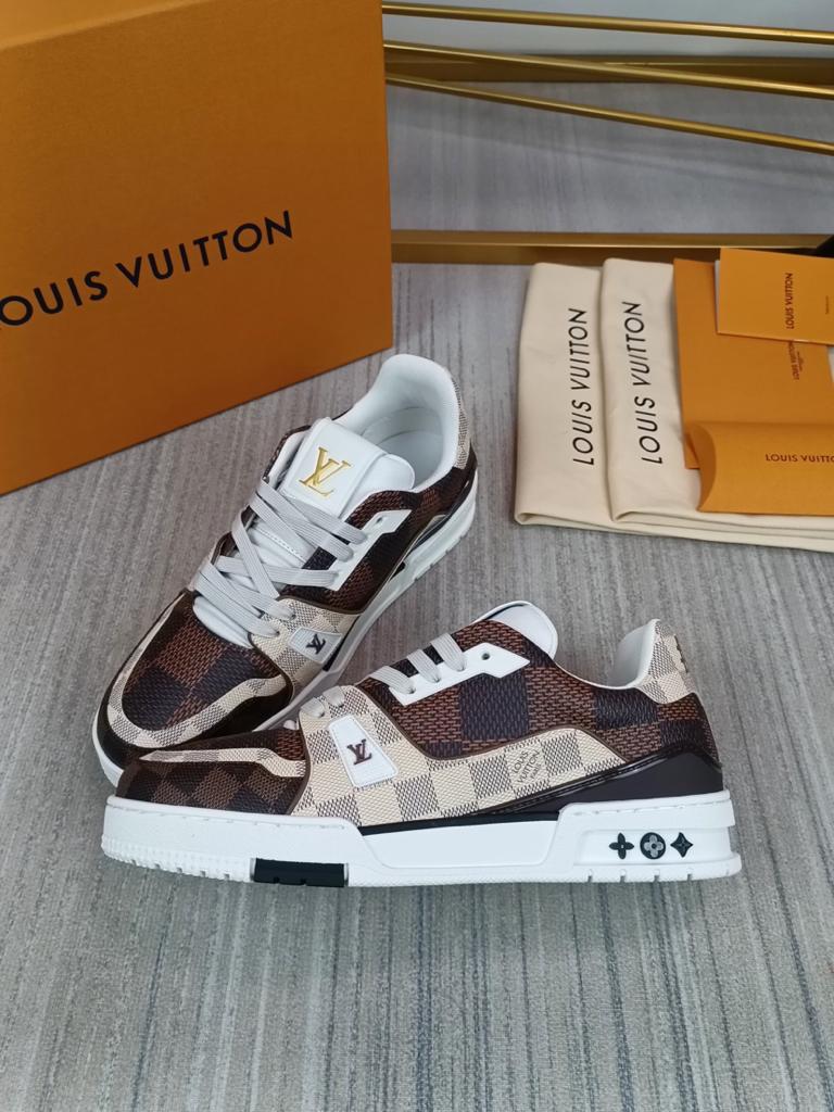 Louis Vuitton LV Trainer #54 Damier Ebene Multi - vstockx