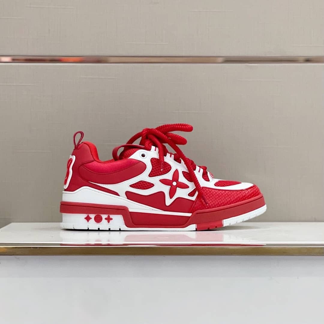 Louis Vuitton LV Skate Sneaker Red White - vstockx