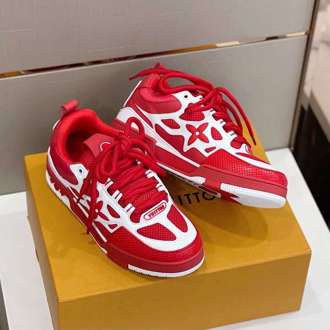 Louis Vuitton LV Skate Sneaker Red White - vstockx