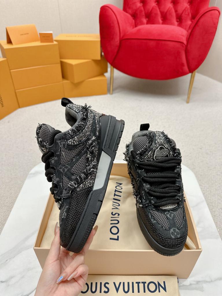 Louis Vuitton Skate Trainer Black Swarovski Monogran - vstockx