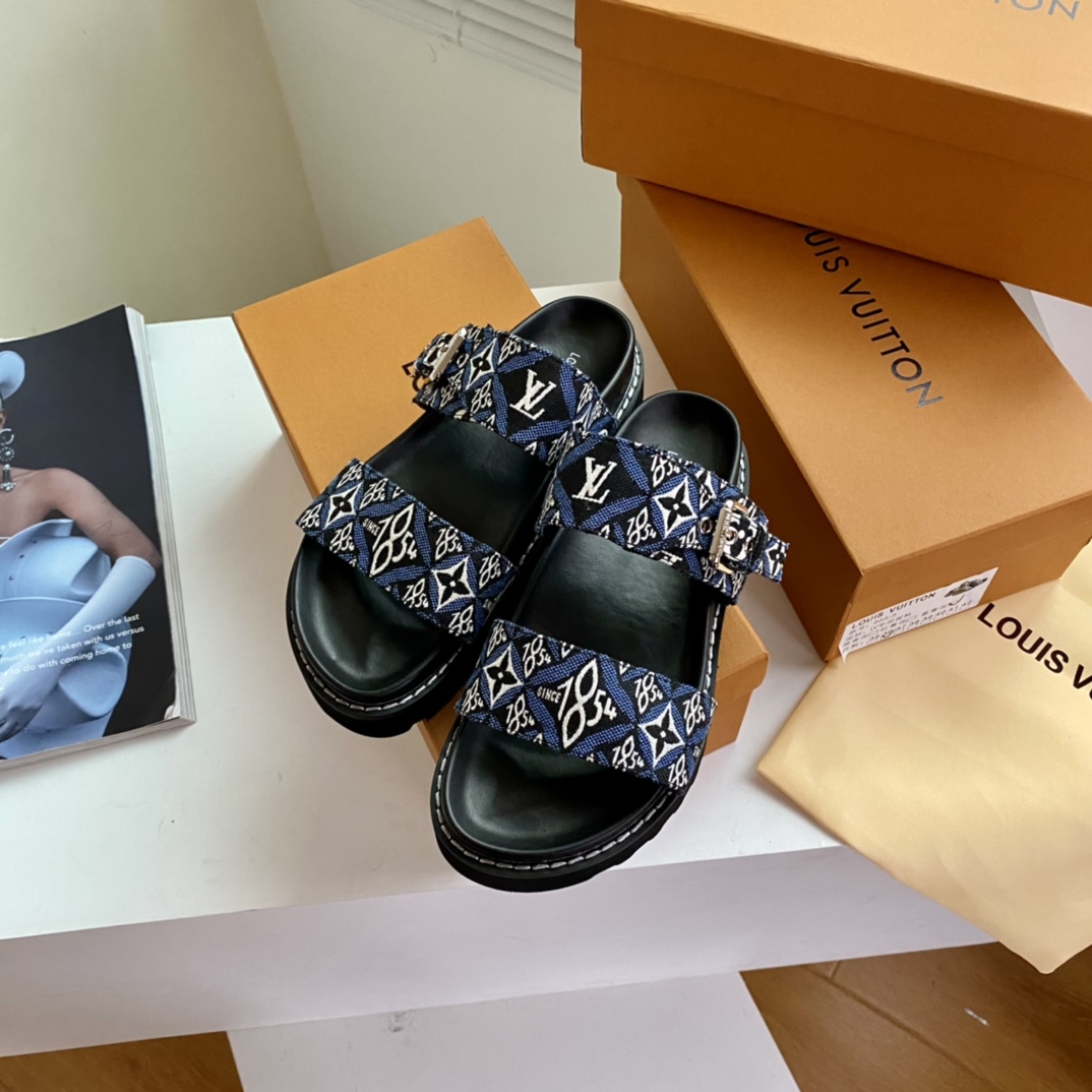 Louis Vuitton PASEO FLAT COMFORT SANDALS WOMEN 6 - vstockx
