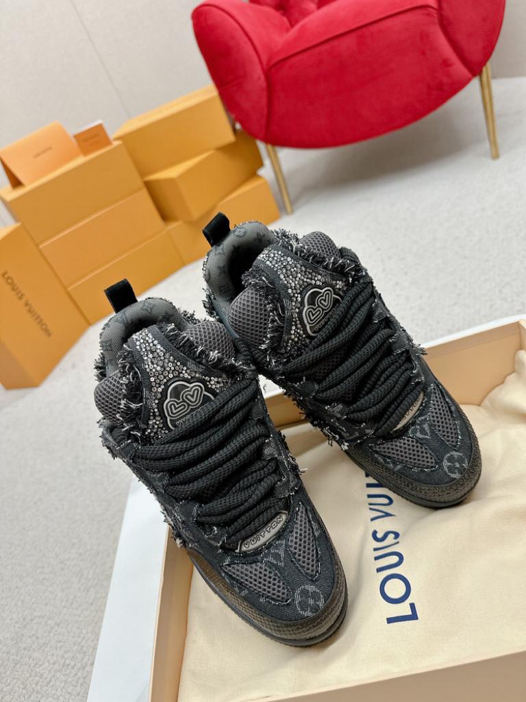 Louis Vuitton Skate Trainer Black Swarovski Monogran - vstockx