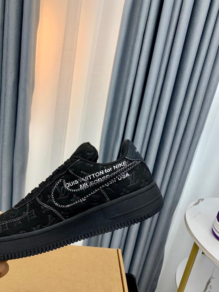 Louis Vuitton Nike Air Force 1 Low By Virgil Abloh 'Black' - vstockx