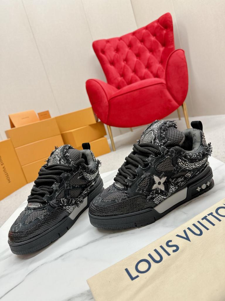 Louis Vuitton Skate Trainer Black Swarovski Monogran - vstockx