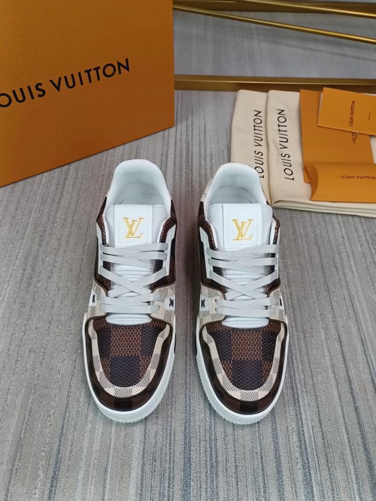 Louis Vuitton LV Trainer #54 Damier Ebene Multi - vstockx