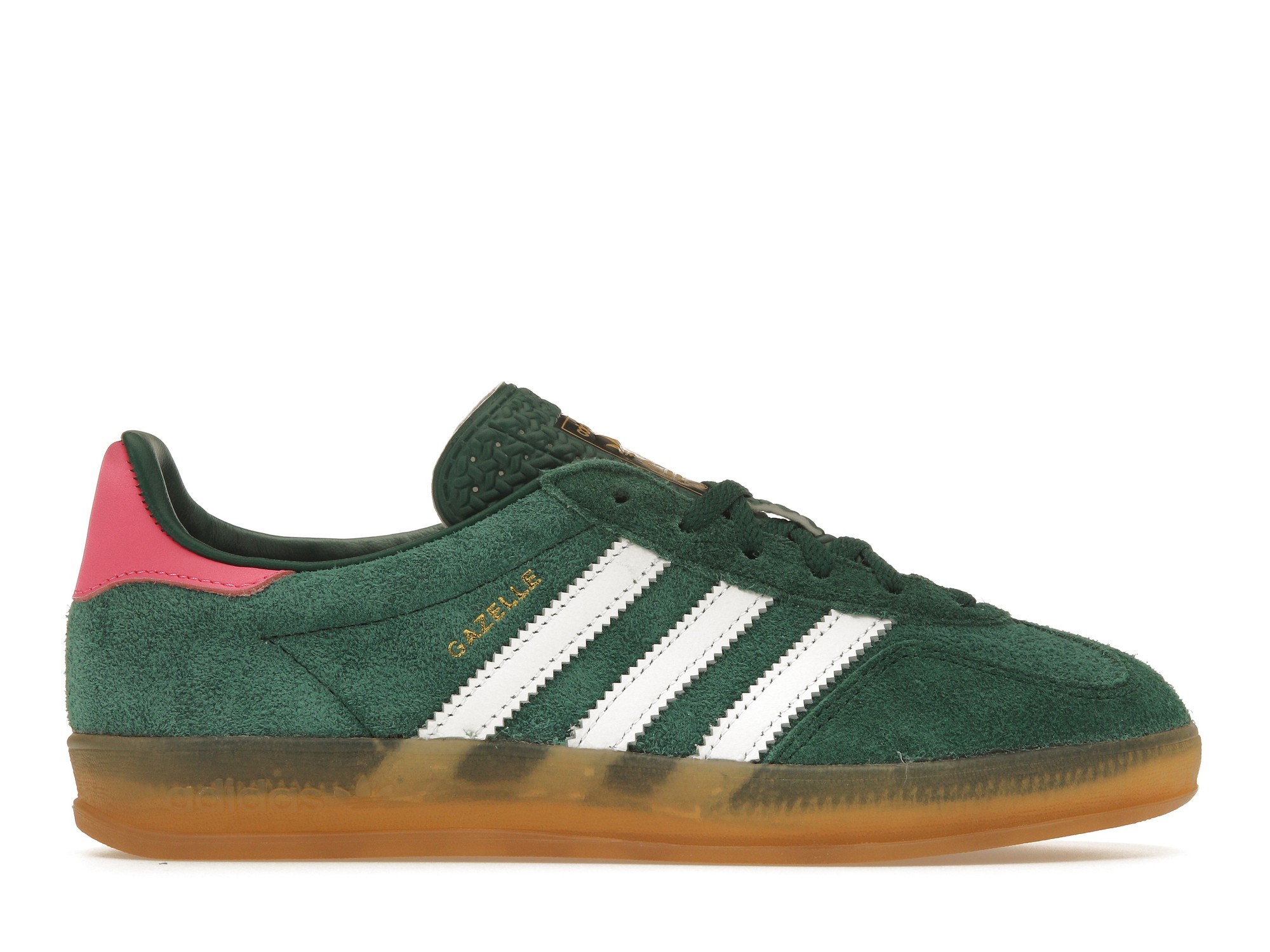 adidas Gazelle Indoor Collegiate Green Lucid Pink (Women's) - vstockx