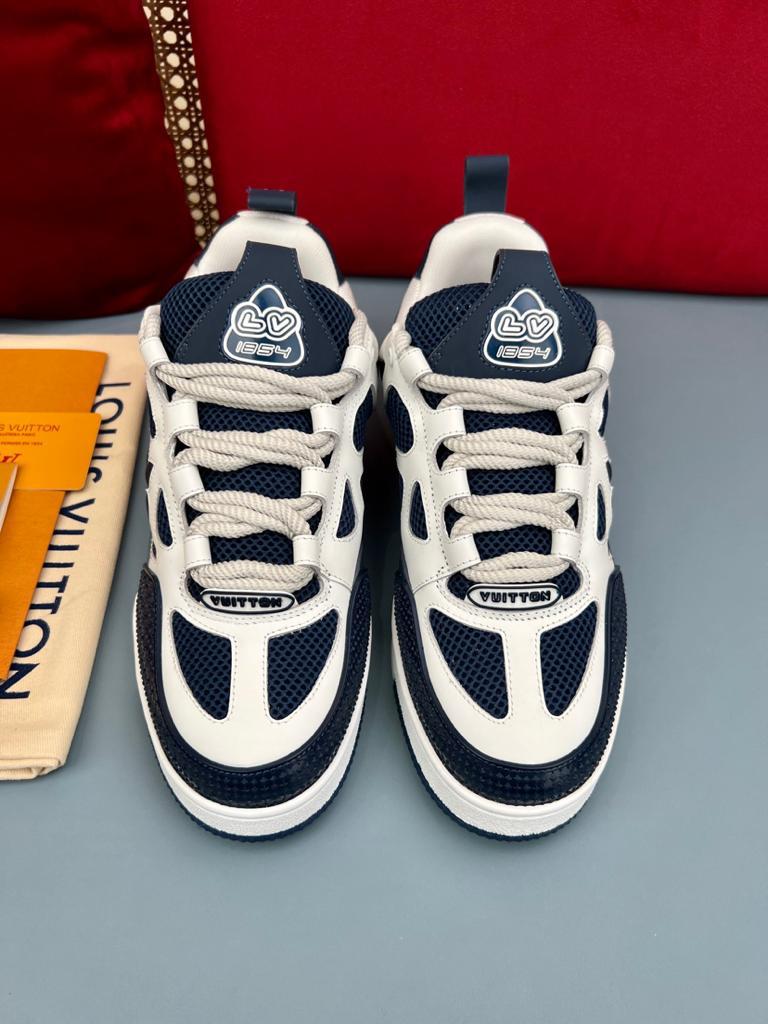 Louis Vuitton LV Skate Sneaker Marine White - vstockx