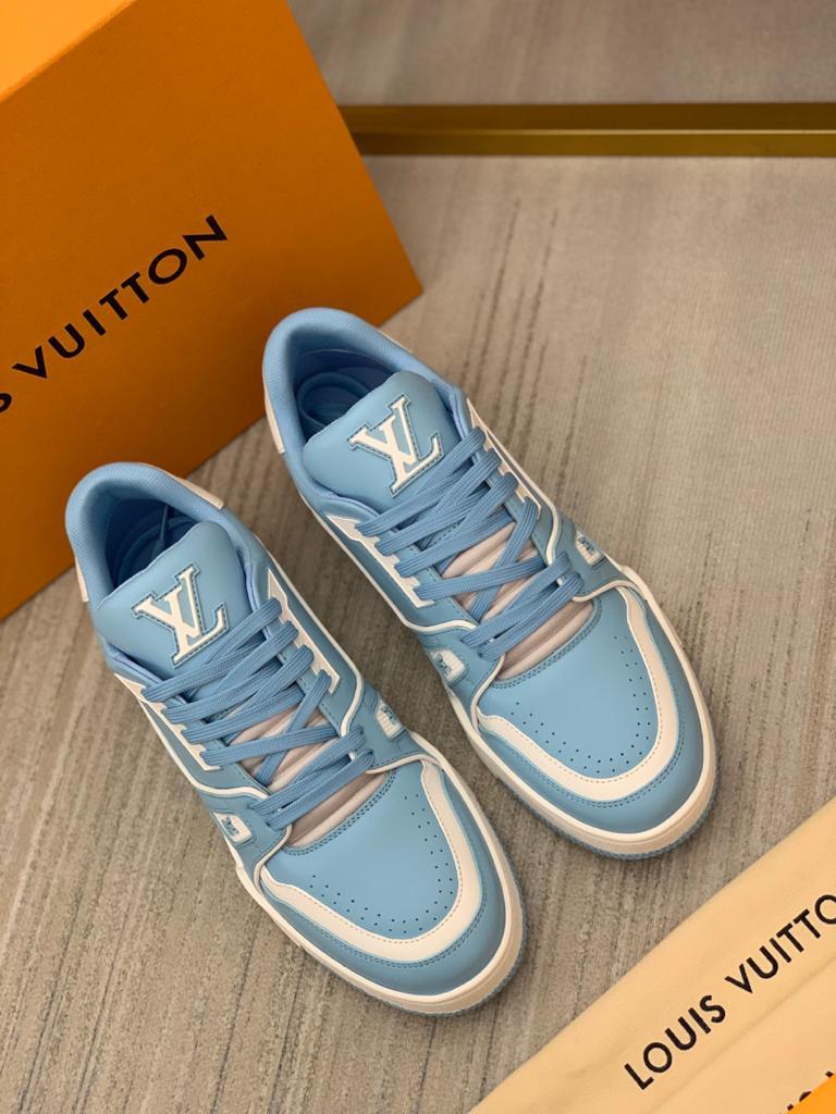 Louis Vuitton LV Trainer #54 Light Blue White - vstockx