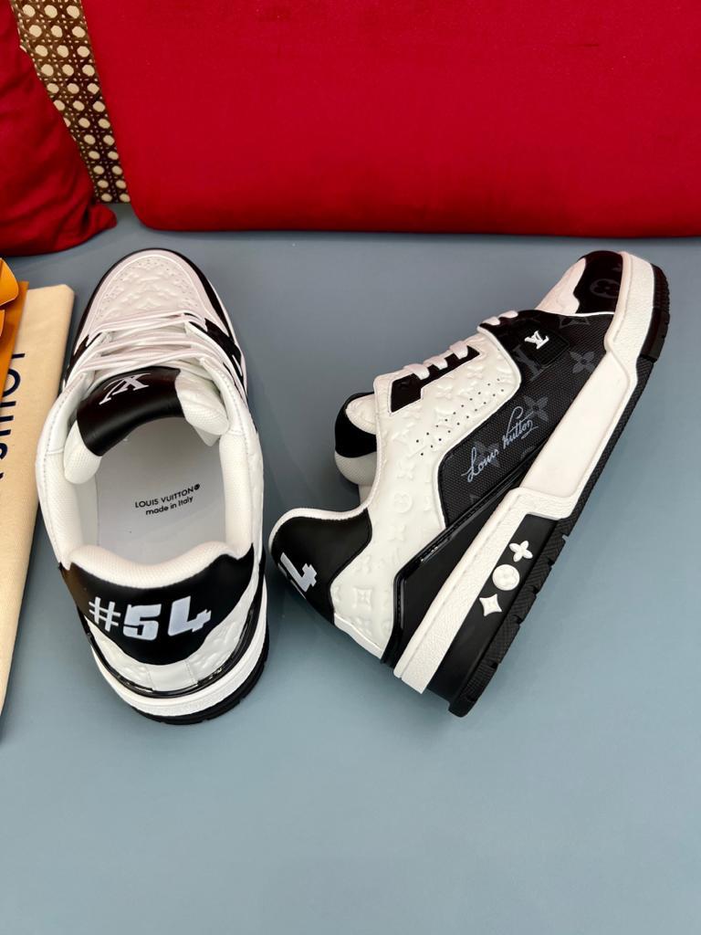Louis Vuitton LV Trainer #54 Black White - vstockx