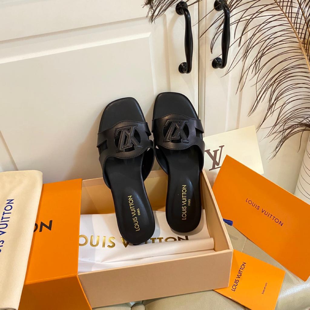 Louis Vuitton LV Isola Flat Mule Black - vstockx