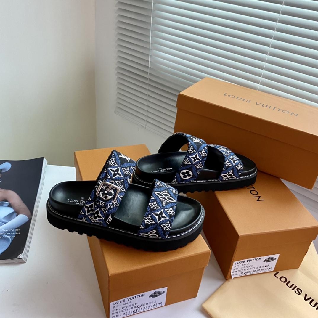 Louis Vuitton PASEO FLAT COMFORT SANDALS WOMEN 6 - vstockx