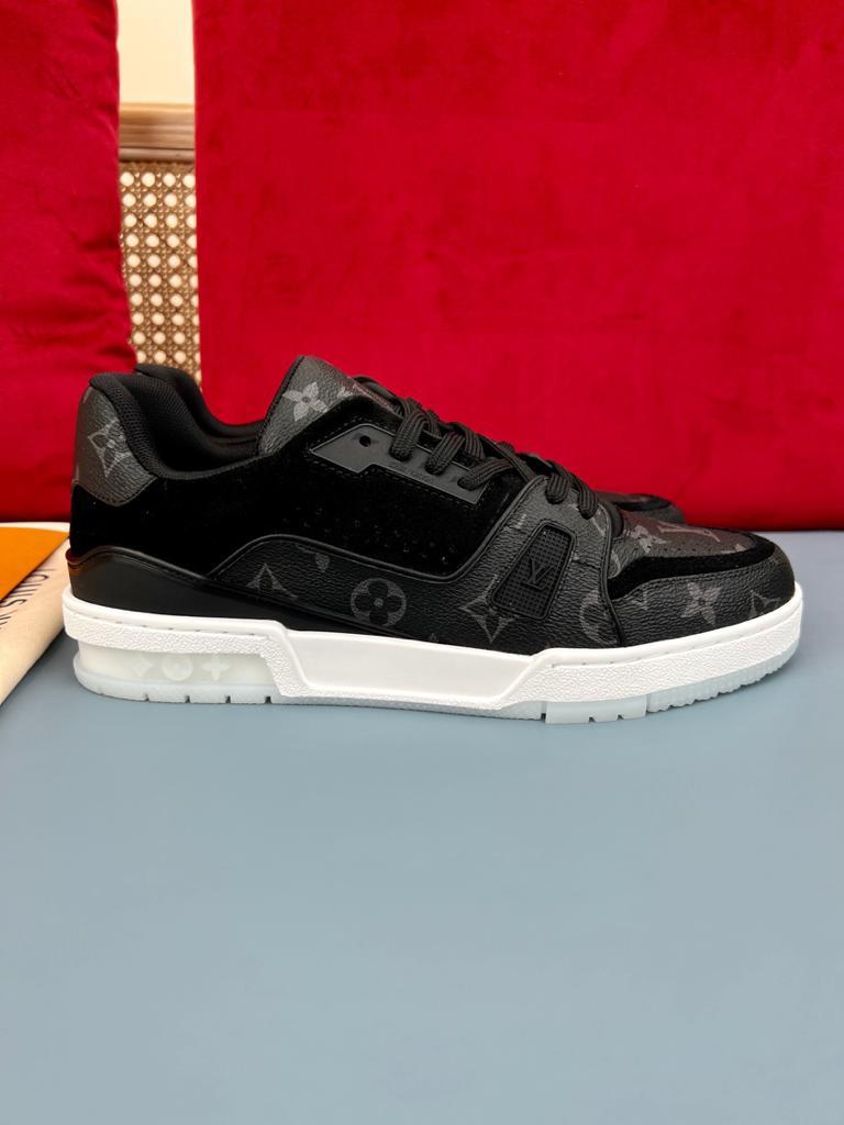Louis Vuitton Trainer Black Monogram - vstockx