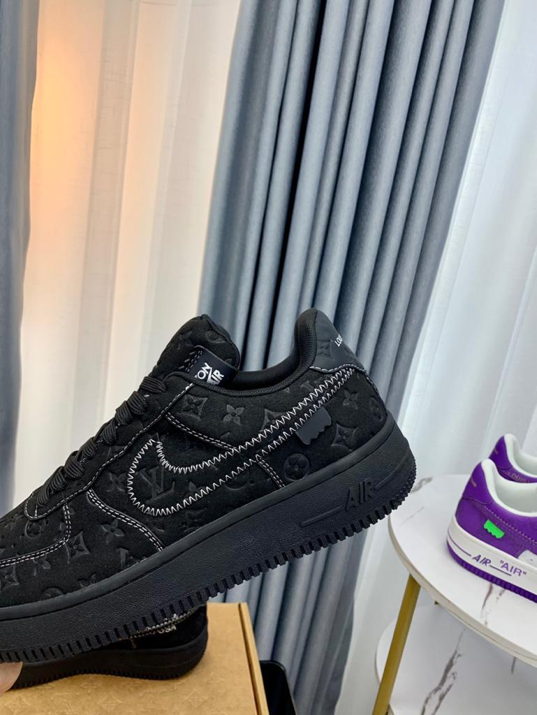 Louis Vuitton Nike Air Force 1 Low By Virgil Abloh 'Black' - vstockx