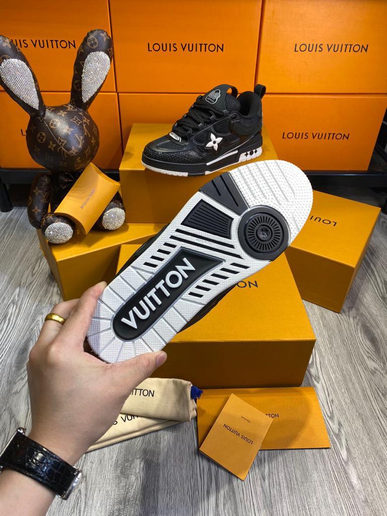 Louis Vuitton LV Skate Sneaker Black Black White - vstockx