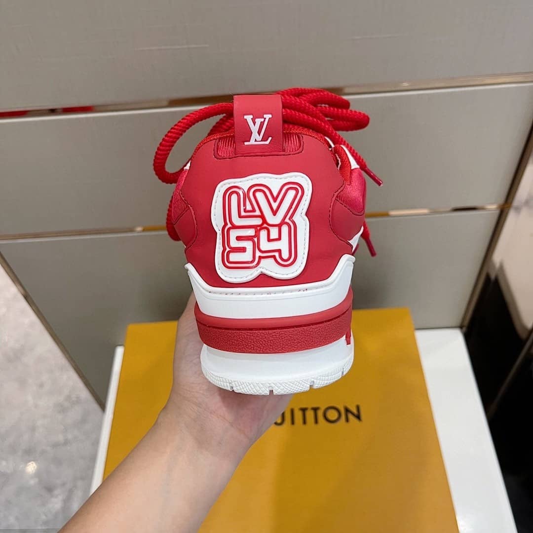 Louis Vuitton LV Skate Sneaker Red White - vstockx