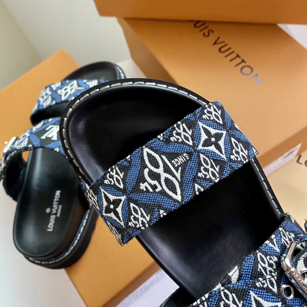 Louis Vuitton PASEO FLAT COMFORT SANDALS WOMEN 6 - vstockx