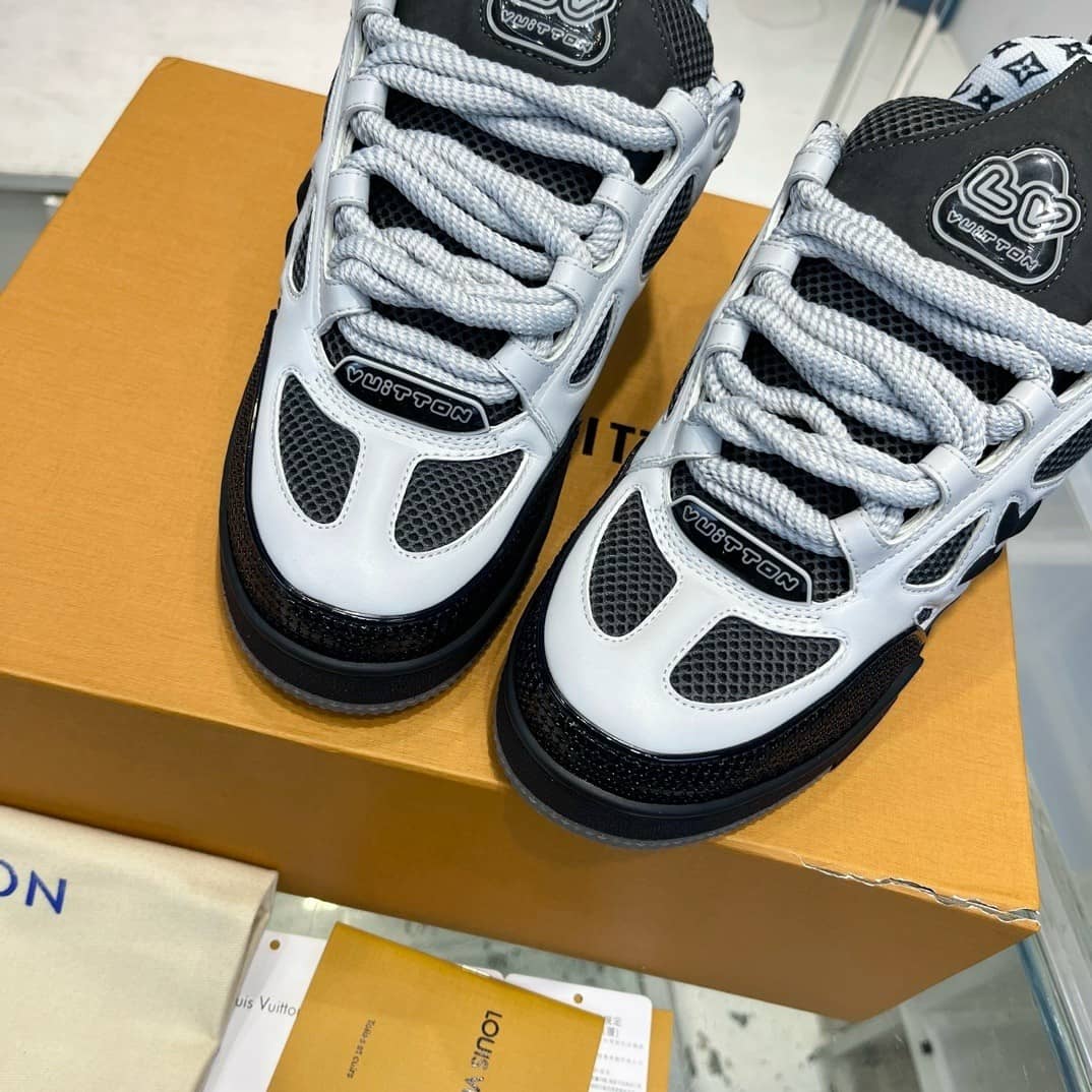 Louis Vuitton LV Skate Sneaker Grey White - vstockx