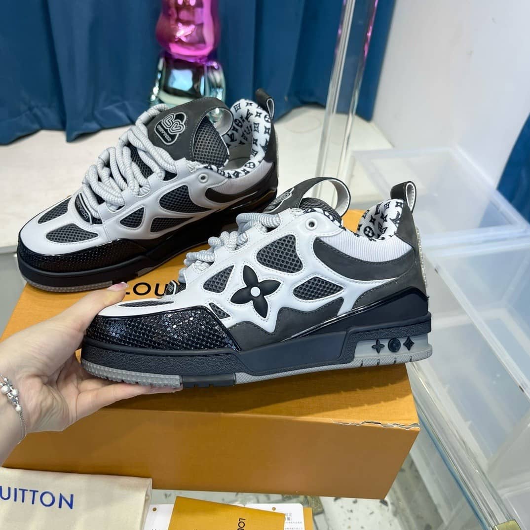 Louis Vuitton LV Skate Sneaker Grey White - vstockx