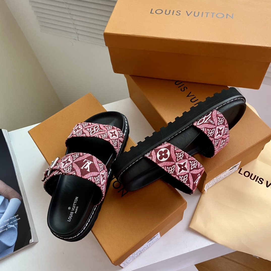 Louis Vuitton PASEO FLAT COMFORT SANDALS WOMEN 6 - vstockx