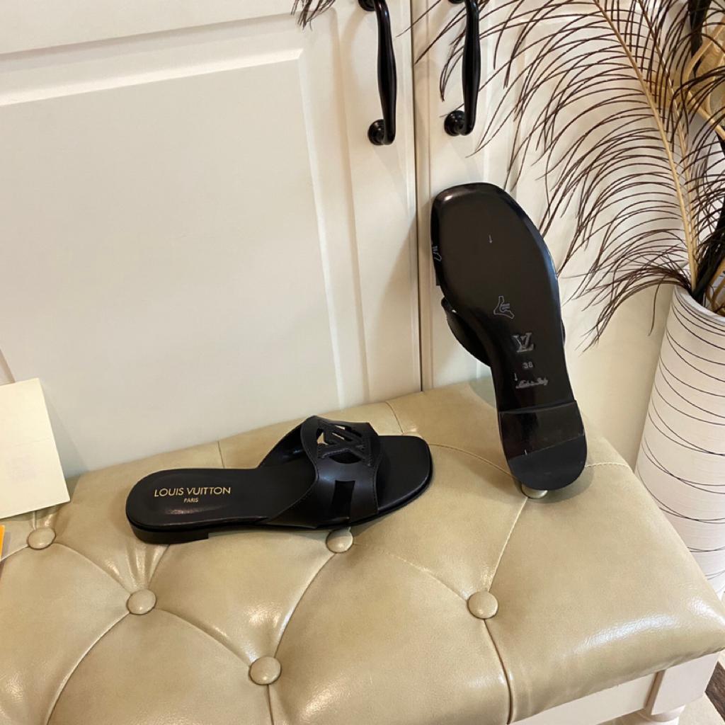 Louis Vuitton LV Isola Flat Mule Black - vstockx