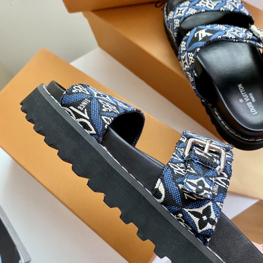 Louis Vuitton PASEO FLAT COMFORT SANDALS WOMEN 6 - vstockx