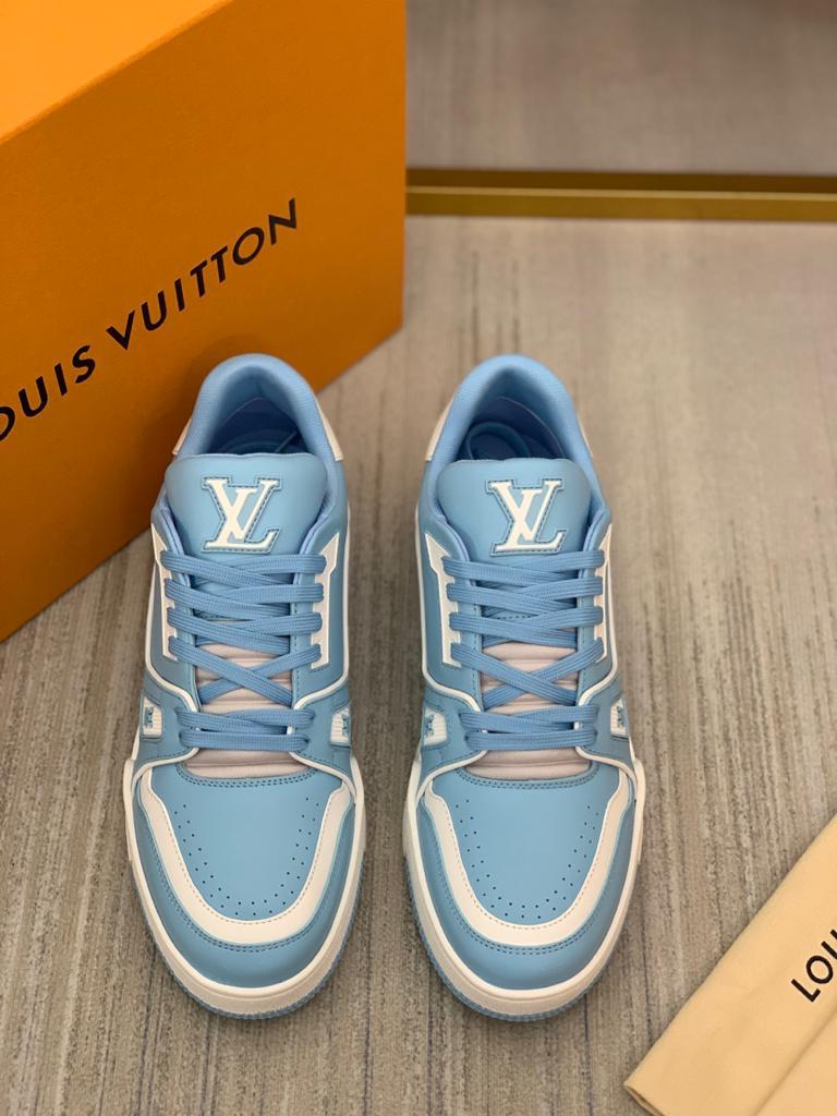 Louis Vuitton LV Trainer #54 Light Blue White - vstockx