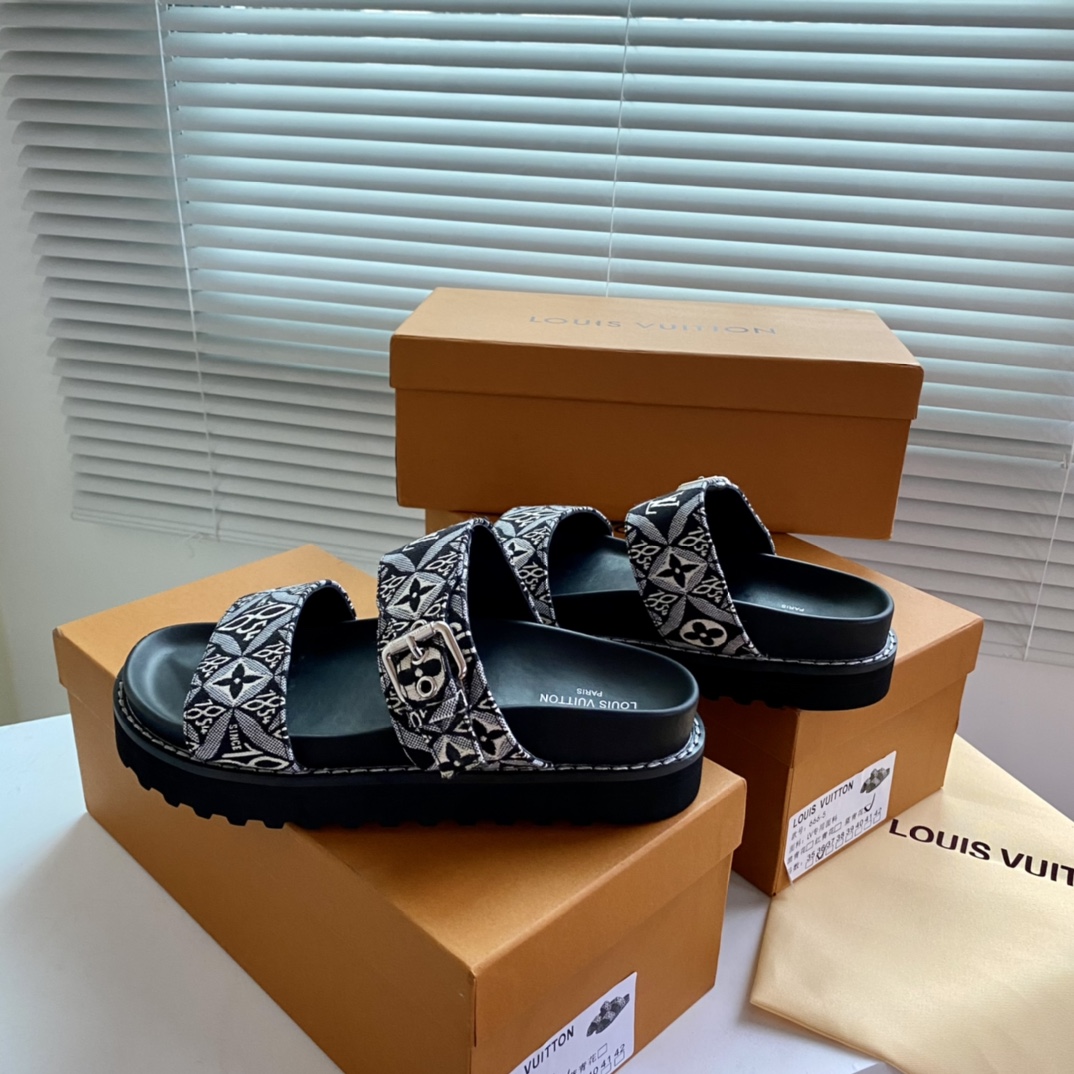 Louis Vuitton PASEO FLAT COMFORT SANDALS WOMEN 6 - vstockx