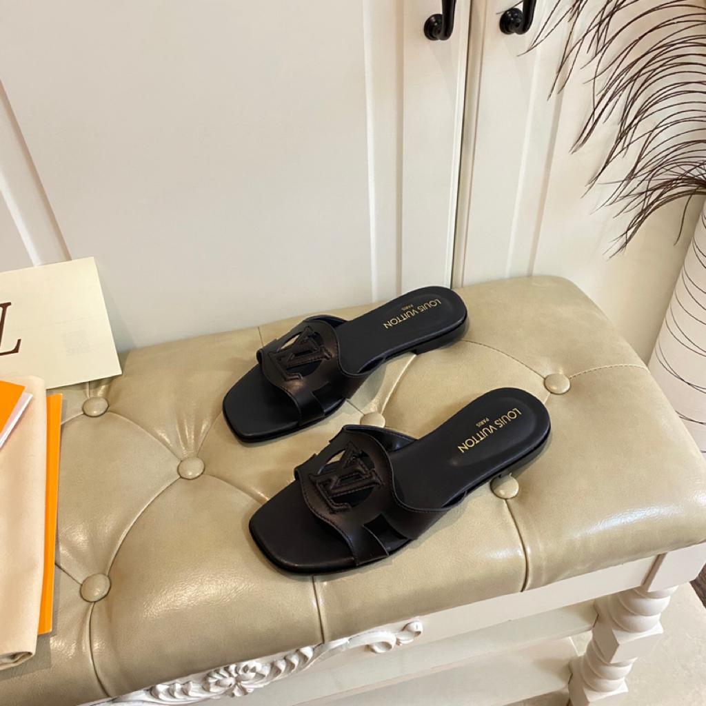 Louis Vuitton LV Isola Flat Mule Black - vstockx