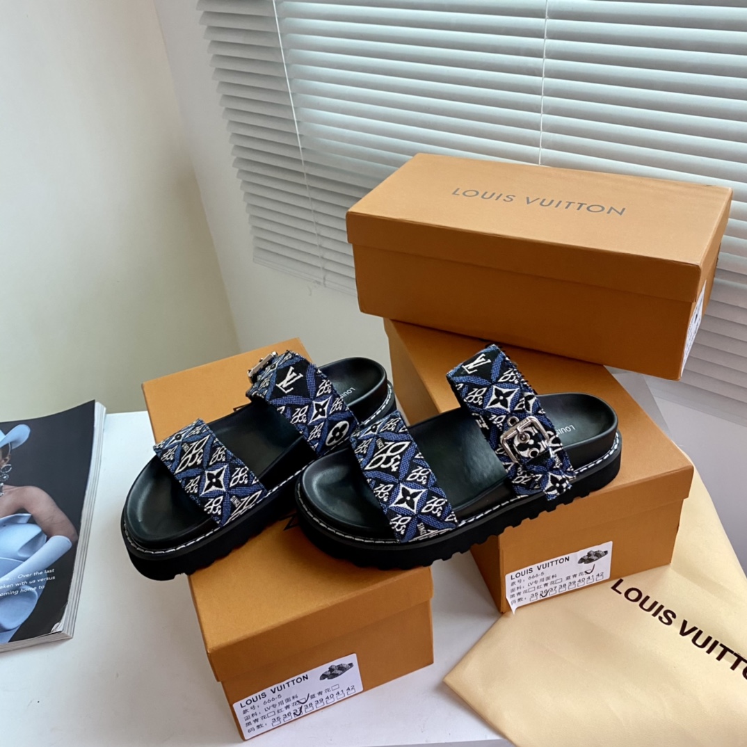 Louis Vuitton PASEO FLAT COMFORT SANDALS WOMEN 6 - vstockx