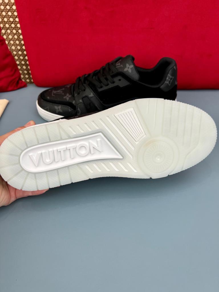 Louis Vuitton Trainer Black Monogram - vstockx