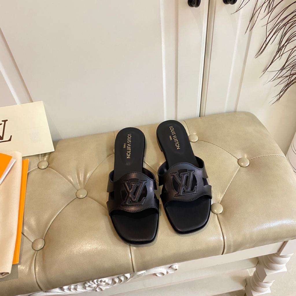 Louis Vuitton LV Isola Flat Mule Black - vstockx