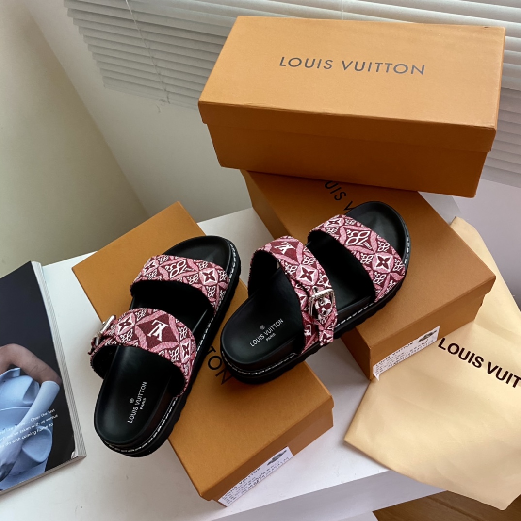 Louis Vuitton PASEO FLAT COMFORT SANDALS WOMEN 6 - vstockx