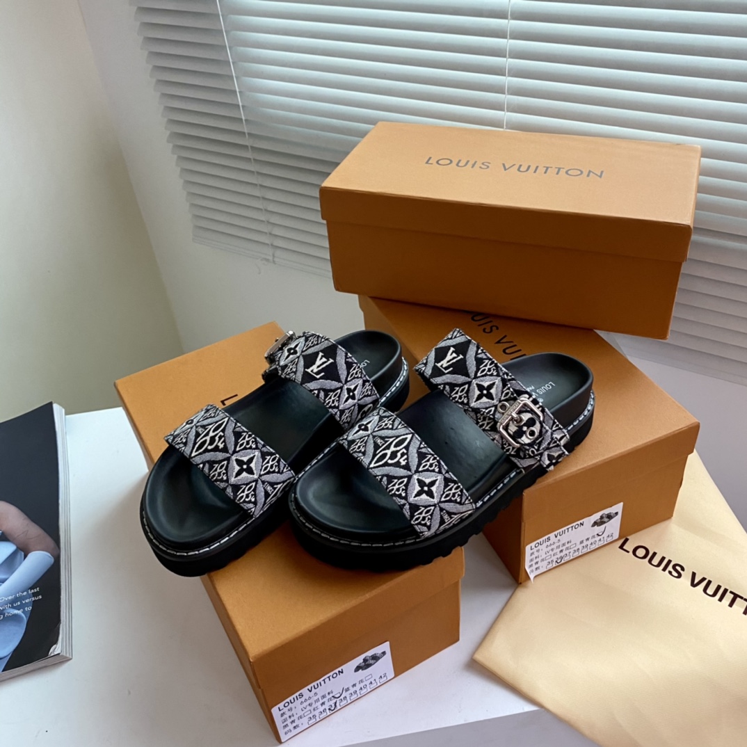 Louis Vuitton PASEO FLAT COMFORT SANDALS WOMEN 6 - vstockx