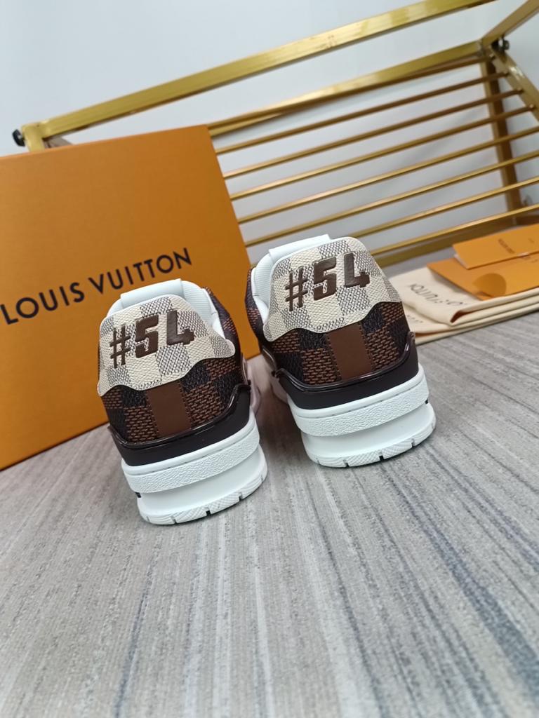 Louis Vuitton LV Trainer #54 Damier Ebene Multi - vstockx