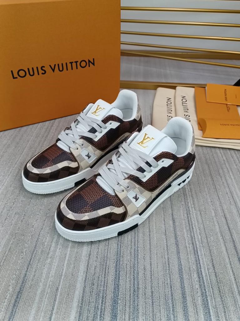 Louis Vuitton LV Trainer #54 Damier Ebene Multi - vstockx