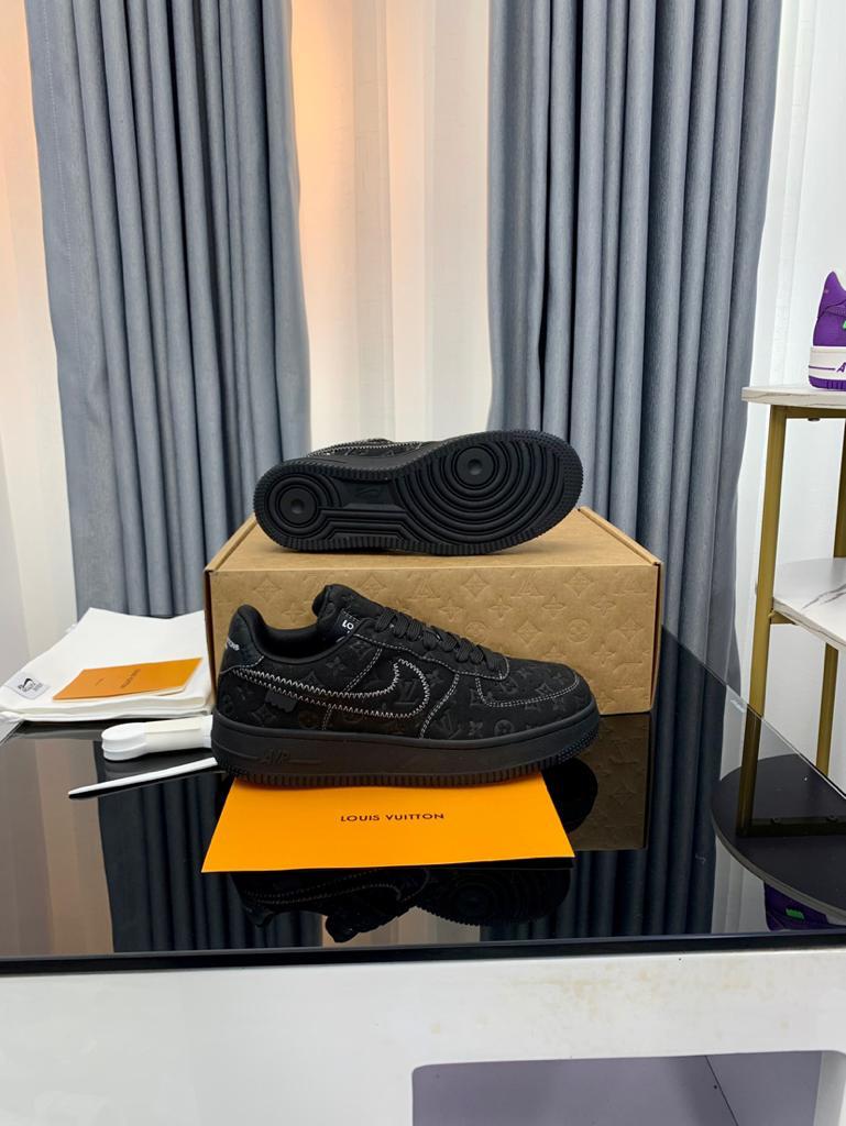 Louis Vuitton Nike Air Force 1 Low By Virgil Abloh 'Black' - vstockx