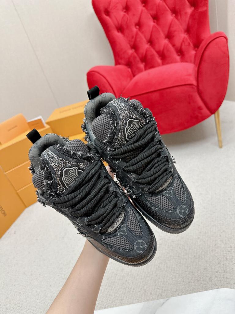 Louis Vuitton Skate Trainer Black Swarovski Monogran - vstockx