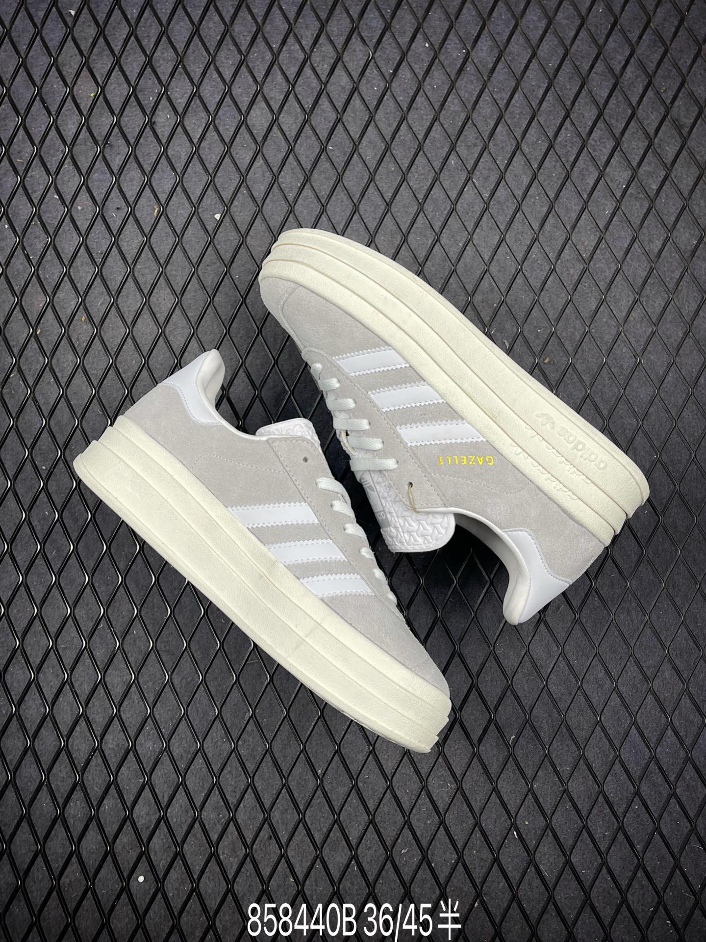 adidas Gazelle Bold Grey White (Women's) - vstockx