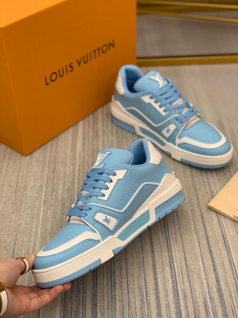 Louis Vuitton LV Trainer #54 Light Blue White - vstockx