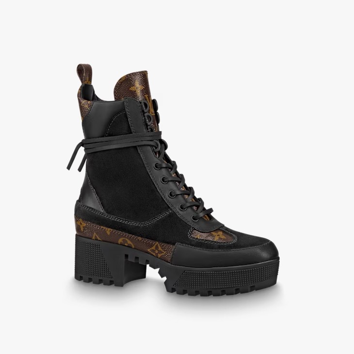 Louis Vuitton Laureate Platform Desert Boot Black - vstockx