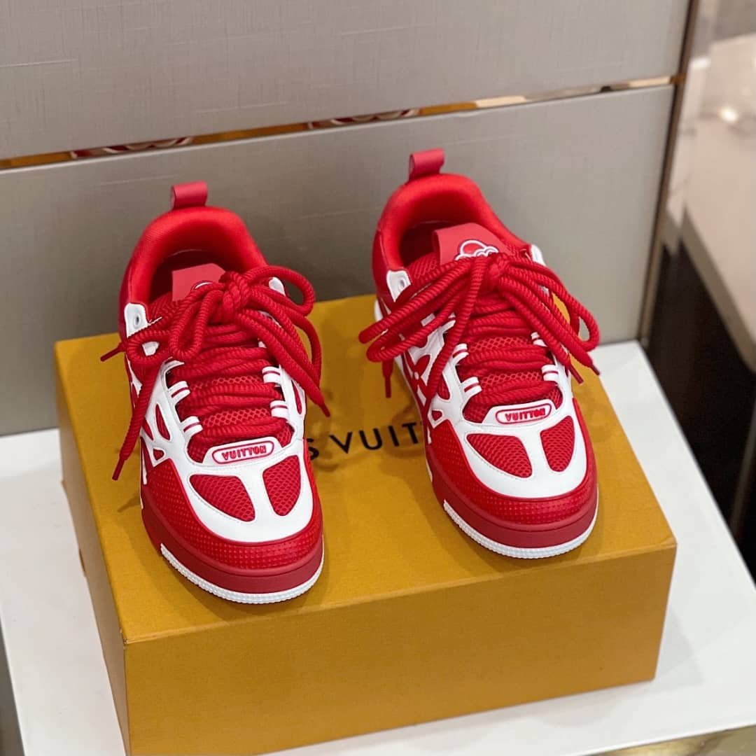 Louis Vuitton LV Skate Sneaker Red White - vstockx
