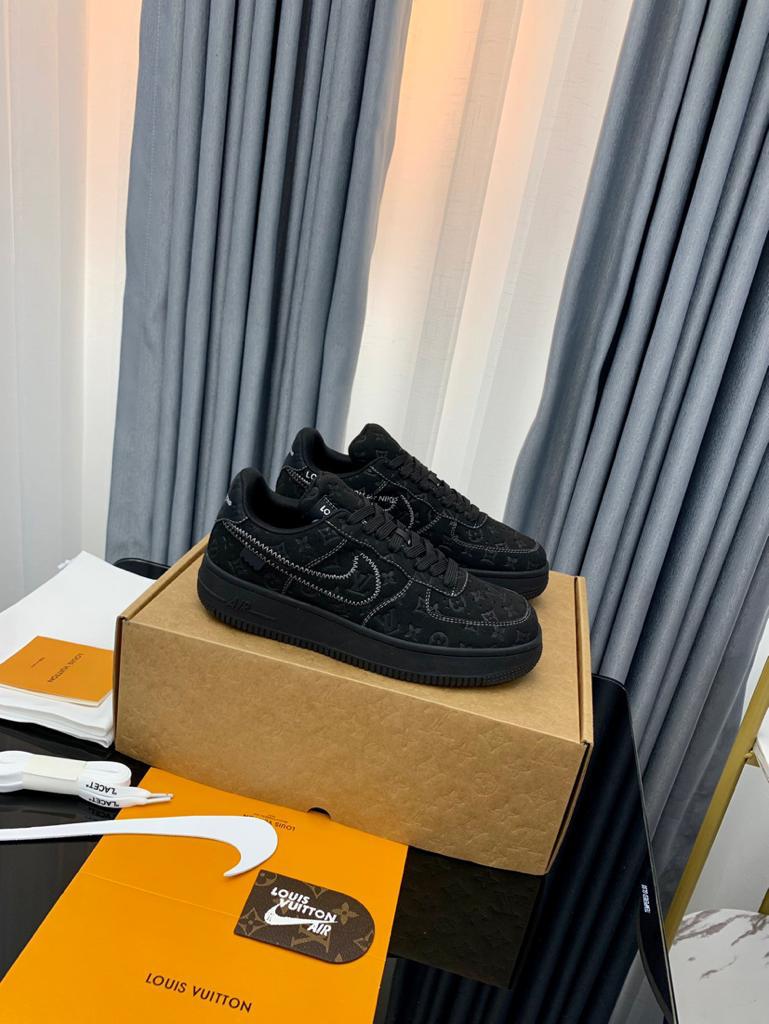 Louis Vuitton Nike Air Force 1 Low By Virgil Abloh 'Black' - vstockx