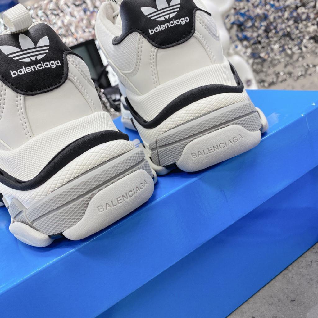 Balenciaga x adidas Triple S White Black - vstockx