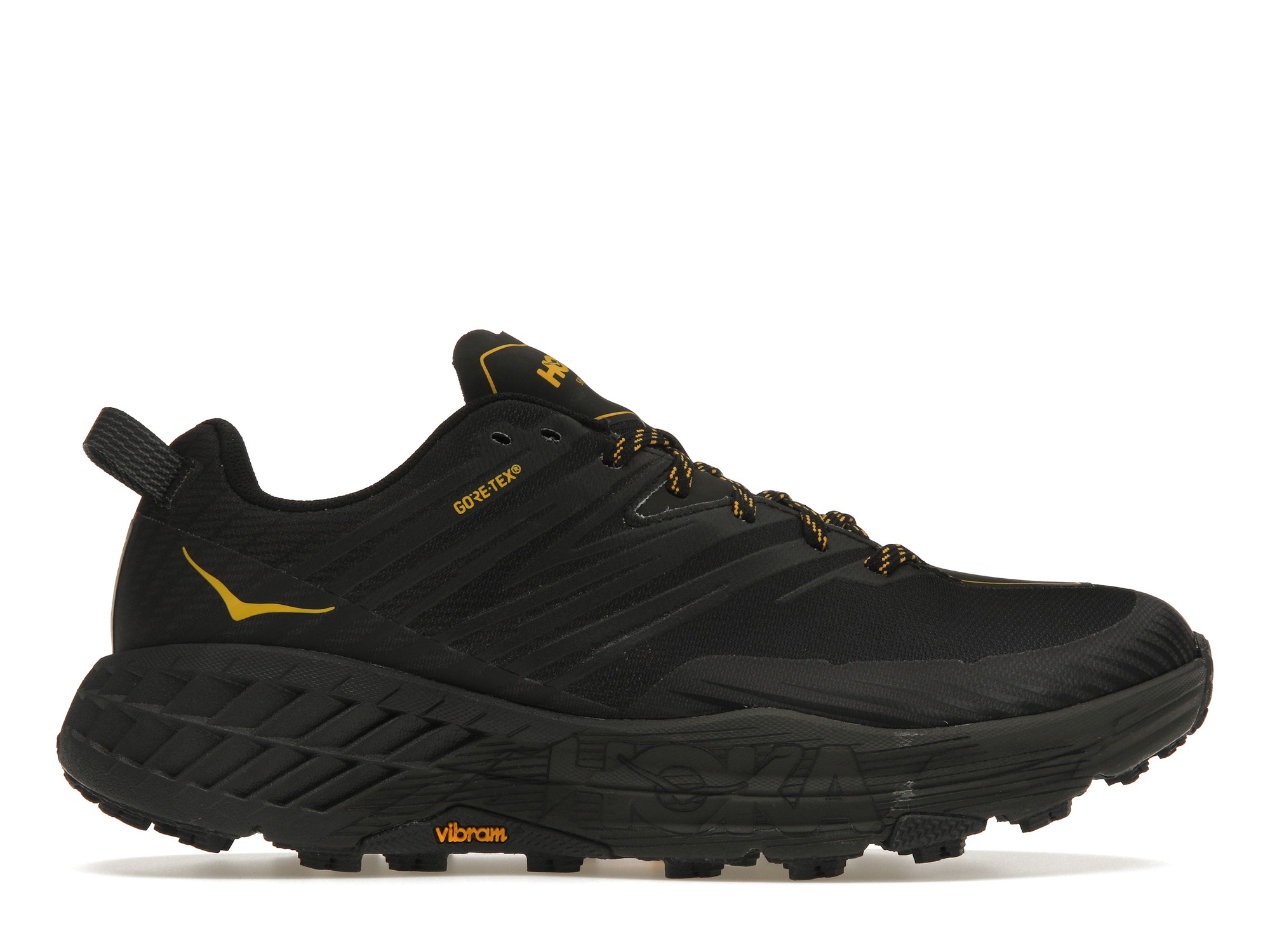 Hoka One One Speedgoat 4 Gore-Tex Black Yellow - vstockx