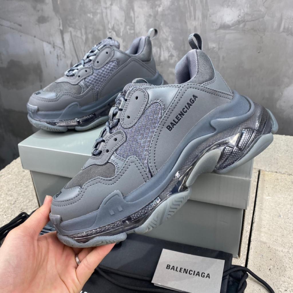 Balenciaga Triple S Clear Sole Deep Blue - vstockx